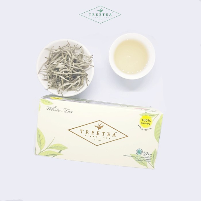 

Tree Tea White Tea Loose Leaf Beauty Silver Needle Teh Putih Lokal