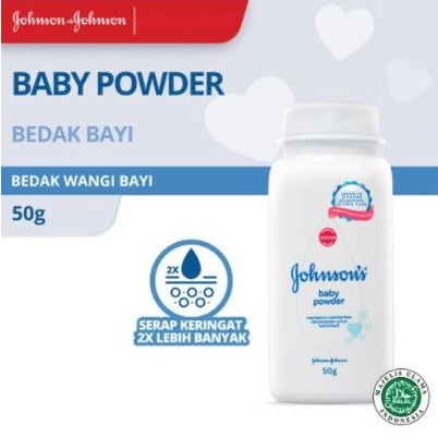 JOHNSON'S BABY POWDER - BEDAK BAYI JOHNSON BABY BPOM 50 100 GR - PUTIH 50GR