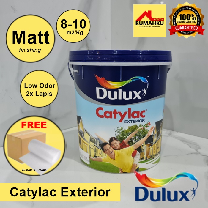 CAT TEMBOK EKSTERIOR - CAT TEMBOK DULUX - CATYLAC EKSTERIOR 5KG - DULUX