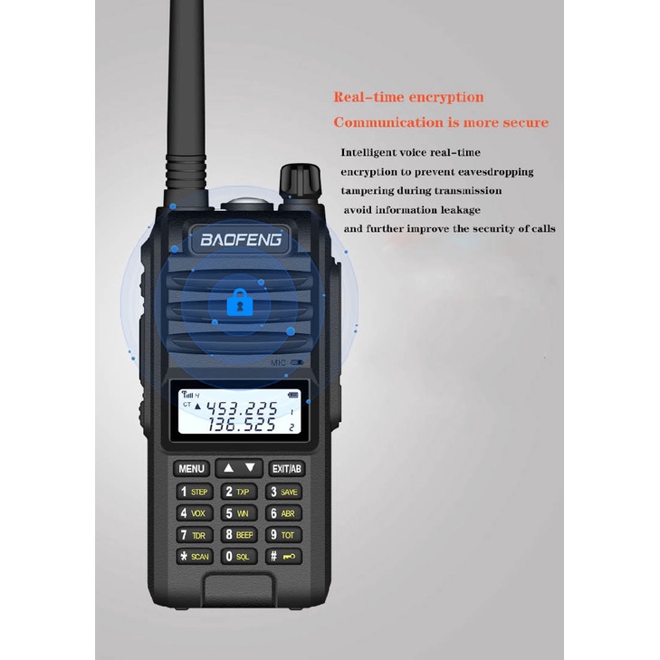 A58S - Tri-Band Two-Way Radio Walkie Talkie IP67 Waterproof - 5W Power