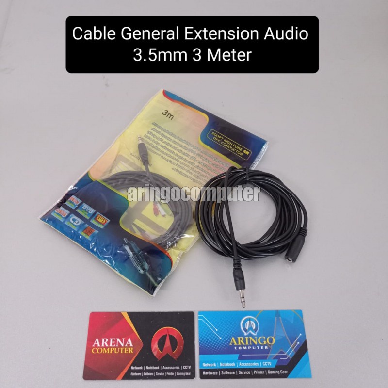 Cable General Extension Audio 3.5mm 3 Meter