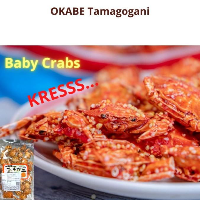 

Okabe Tamagogani Mini Baby Crabs Cemilan Snack dari Jepang Japan 40gr