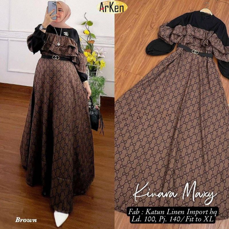 KINARA DRESS WANITA GAMIS BY ARKEN