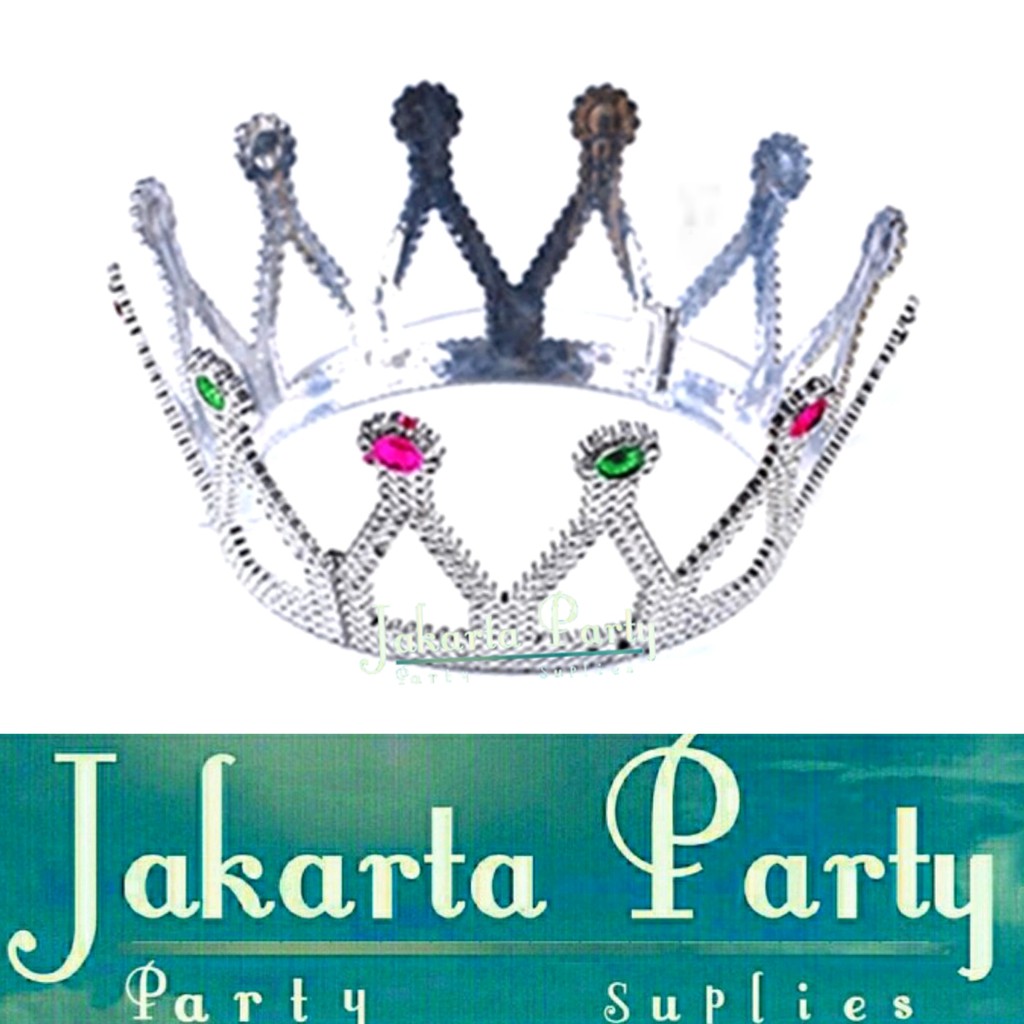 Mahkota Pesta Silver #2 BULAT / Mahkota Ultah / Silver Crown / Mahkota