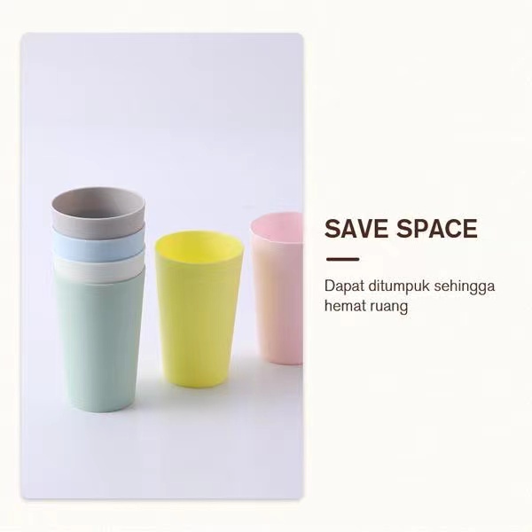 Gelas Plastik SAMONO STW03C High Quality BPA Free Reusable Microwave Cangkir Tahan Panas