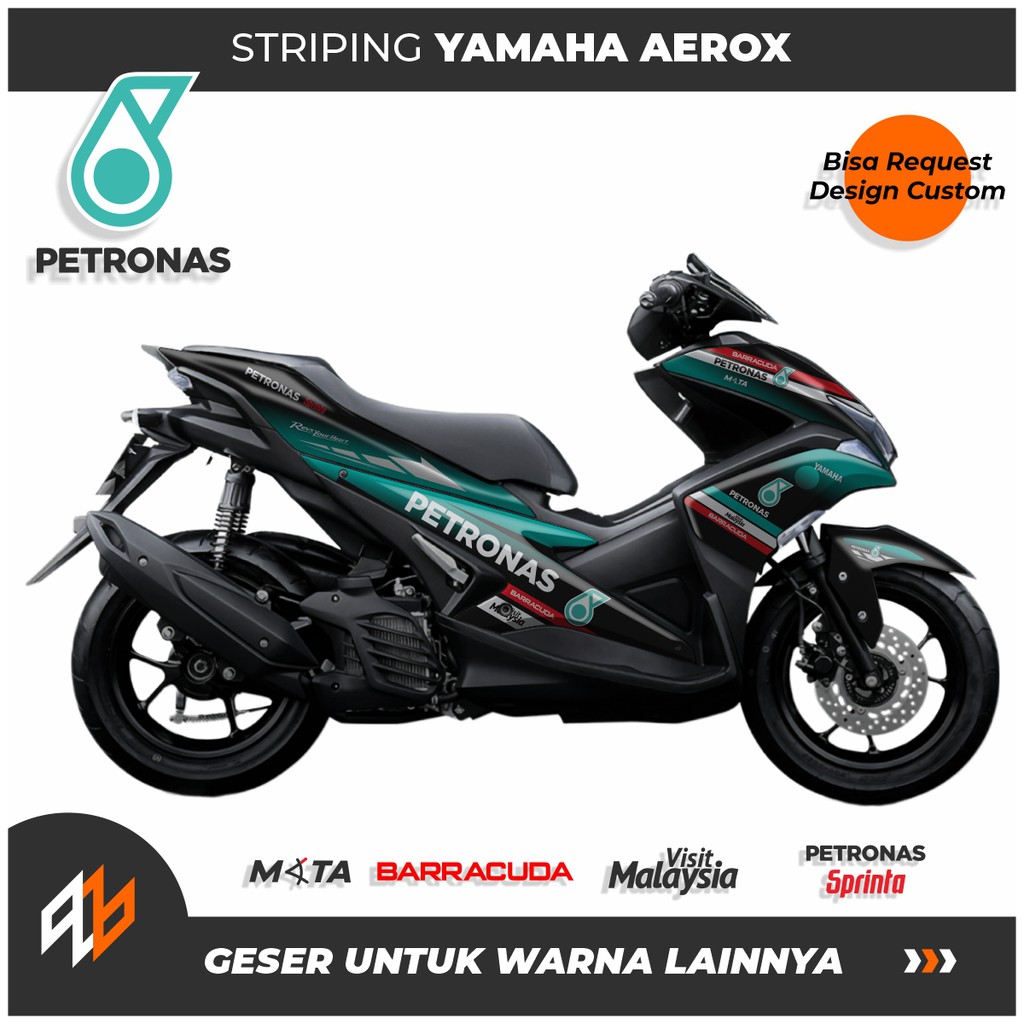 STRIPING AEROX PETRONAS / stiker motor yamaha aerox tema Petronas