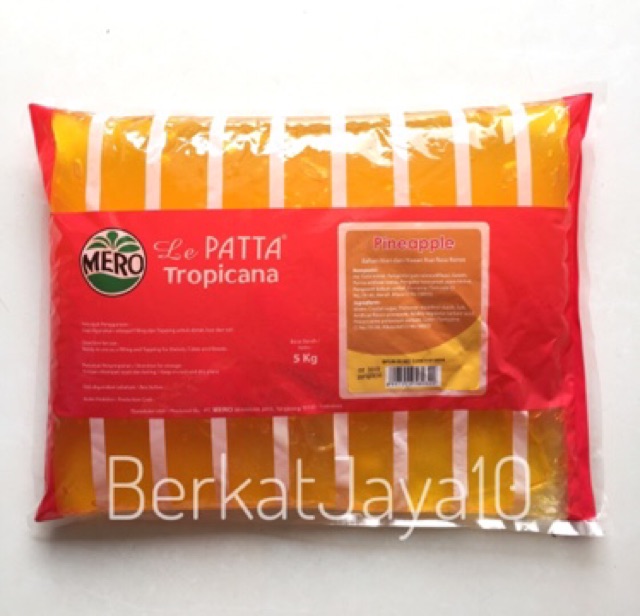 Selai LEPATTA pack 5 Kg (BONUS Gula Halus Mentari 200 gram) Blueberry Strawberry Pineapple Nanas Durian Mangga Melon Halal