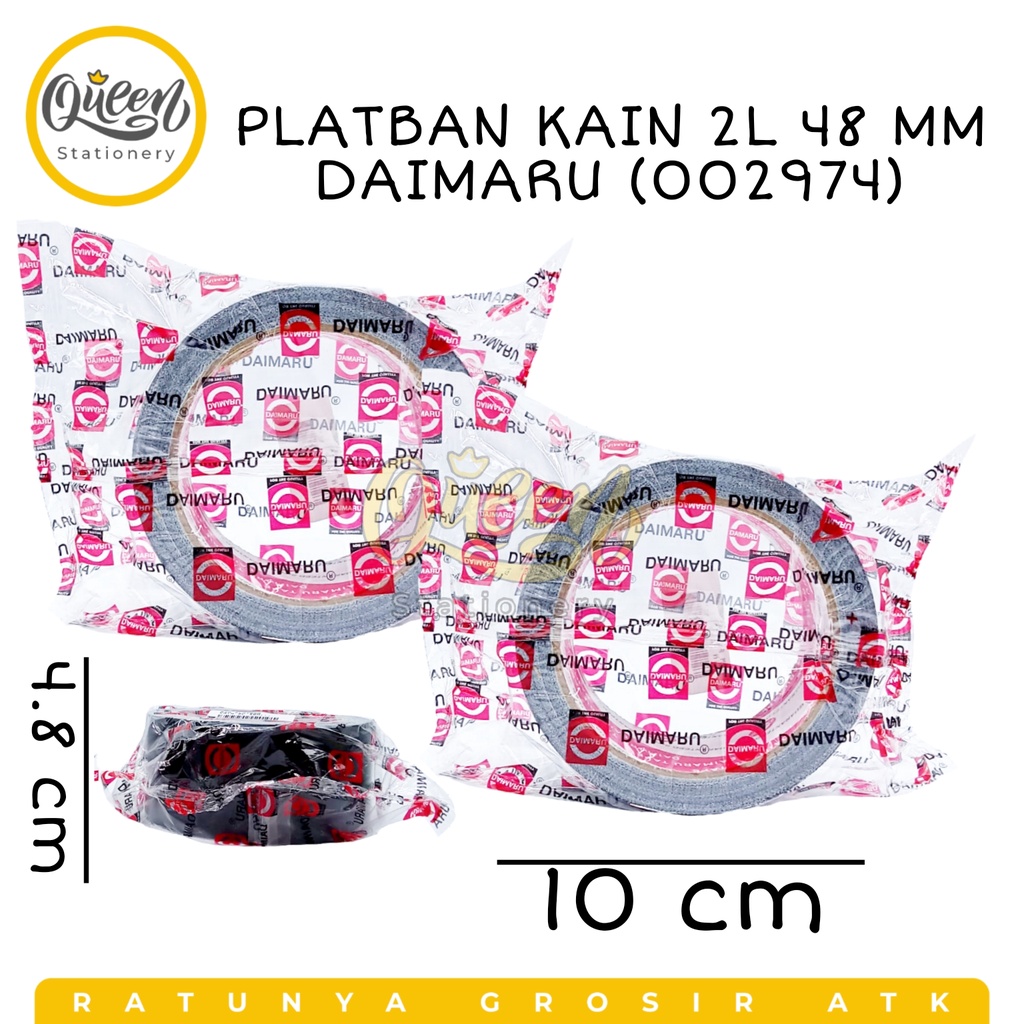 

PLATBAN / LAKBAN KAIN 2L 48MM DAIMARU / LAKBAN KAIN / LAKBAN HITAM / LAKBAN JILID (002974)