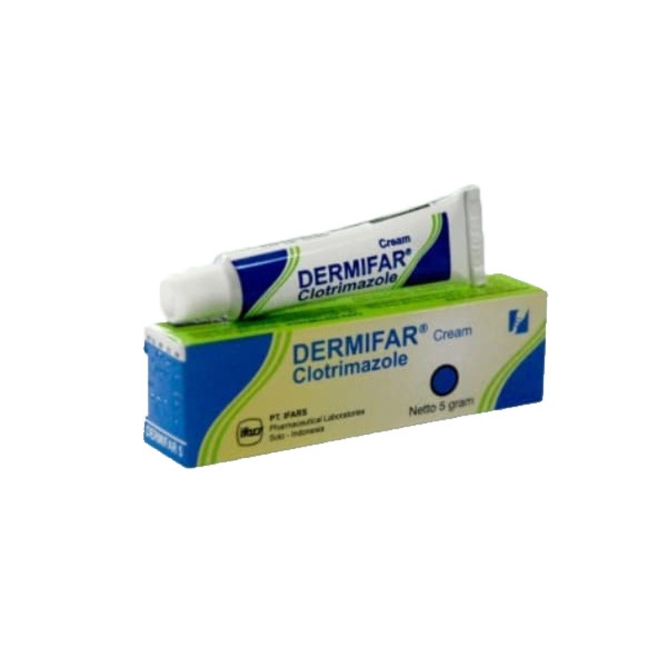 Dermifar Clotrimazole Cream Krim 10 gr Mengatasi Gatal Karena Jamur Panu Kurap Kutu Air