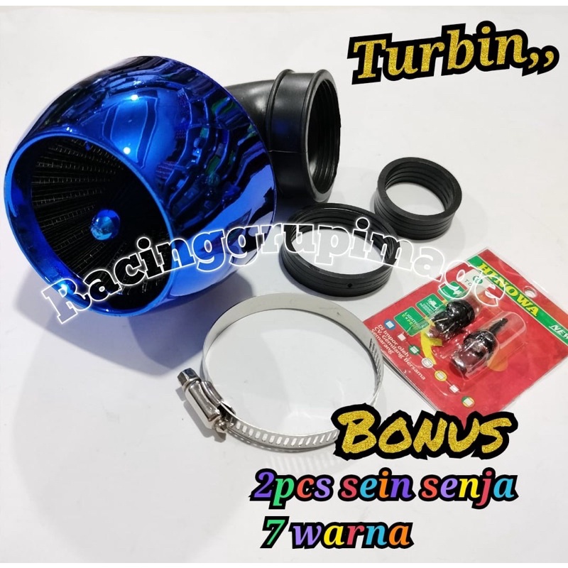 [ model TURBIN PESAWAT ] FILTER KARBU Racing  power filter karbu PE 24 26 28 30 dan PWK saringan udara universal