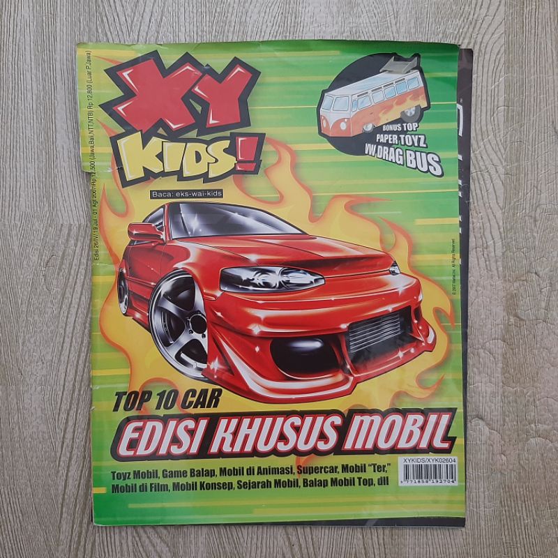 Buku Majalah XY Kids Kids Top 10 Car Edisi Khusus Mobil 2007 07 Anak