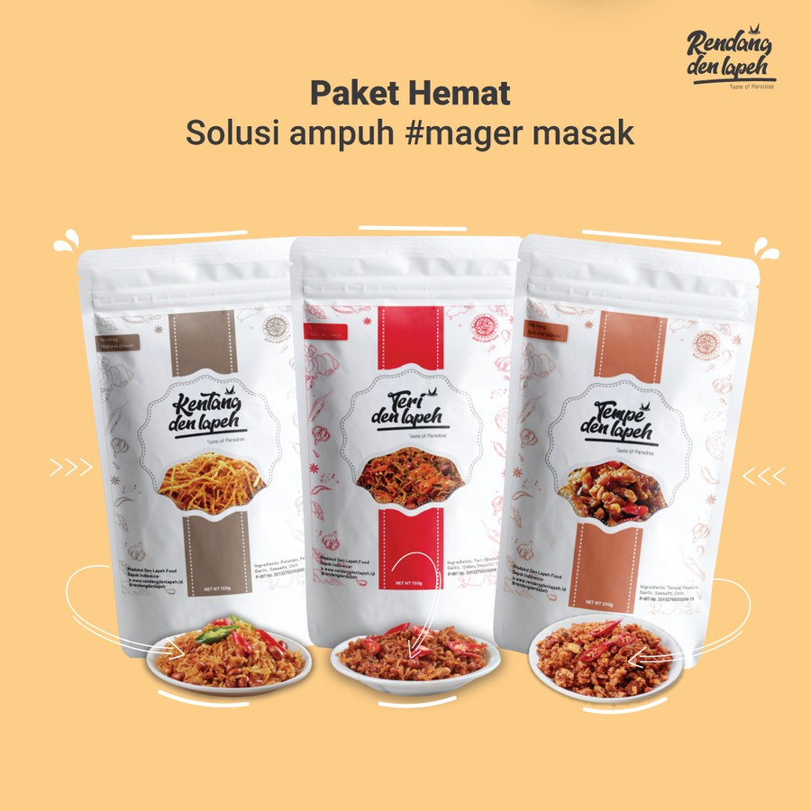 

PAKET HEMAT LAUK KERING BEST SELLER|KENTANG & TERI BALADO & OREK TEMPE