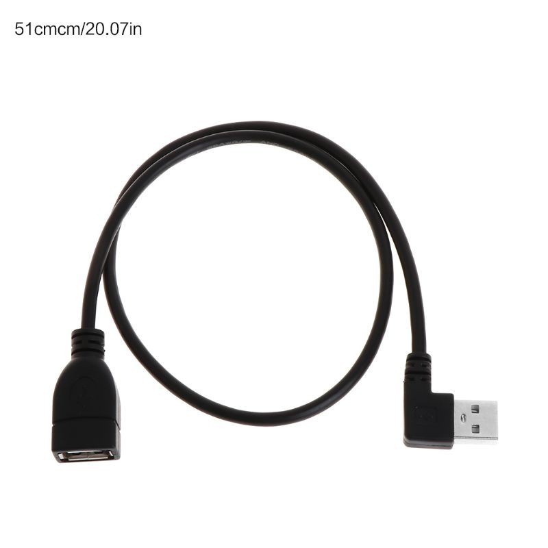 Btsg Kabel Adapter Extension Usb 2.0 Female Tipe A Ke Male Sudut Kanan 90 Derajat Panjang 20cm