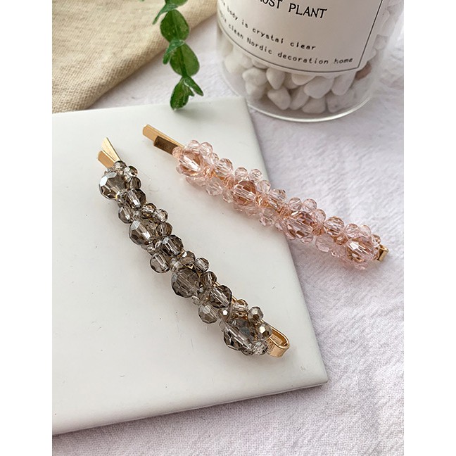 LRC Jepit Rambut Fashion Alloy Resin Transparent Bead Hair Clip F55568X