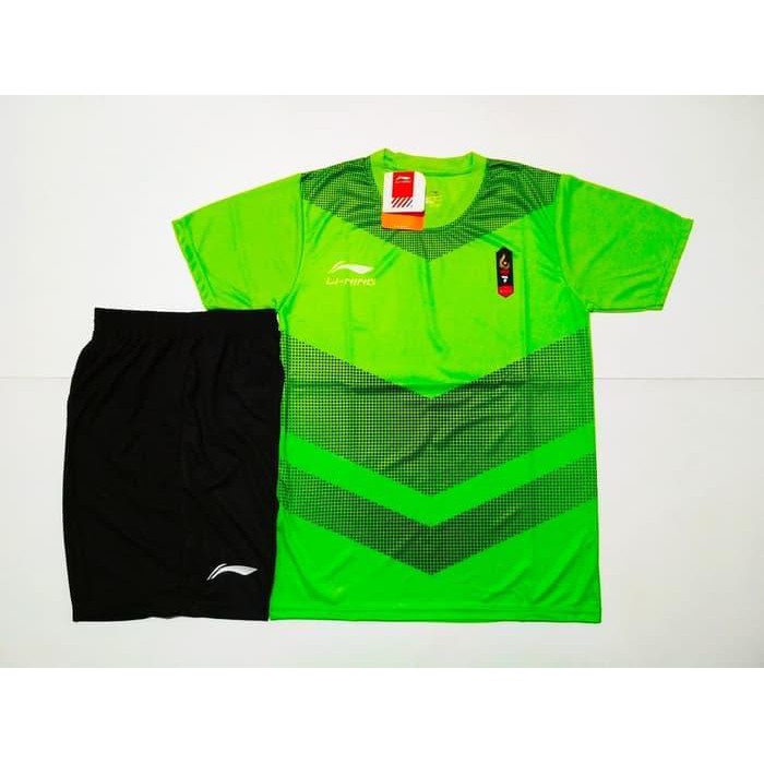 JERSEY BAJU SETELAN FUTSAL BOLA BULUTANGKIS LINING INDONESIA HIJAU