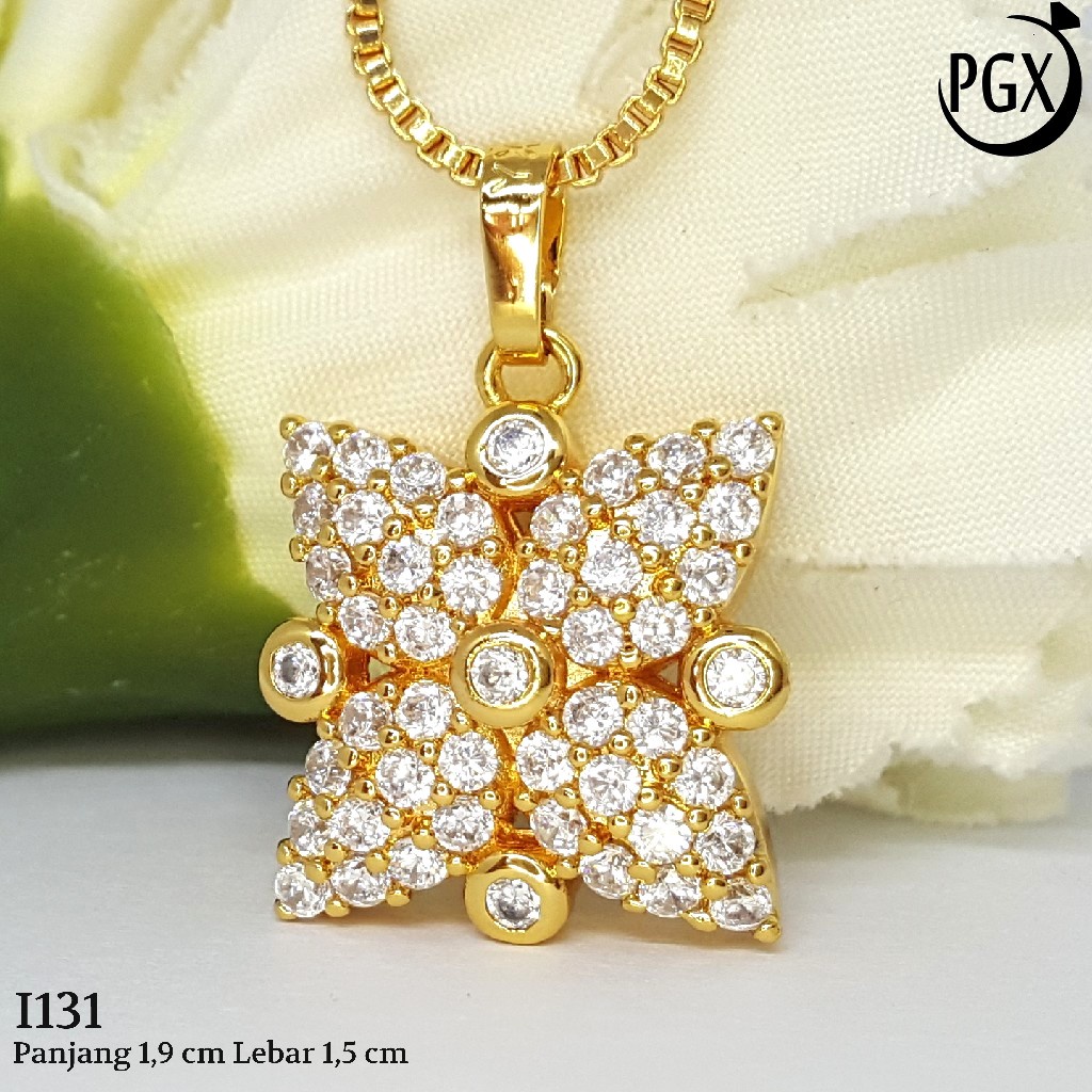 PGX Liontin Kalung Xuping Wanita Perhiasan Lapis Emas Aksesoris Fashion - I131