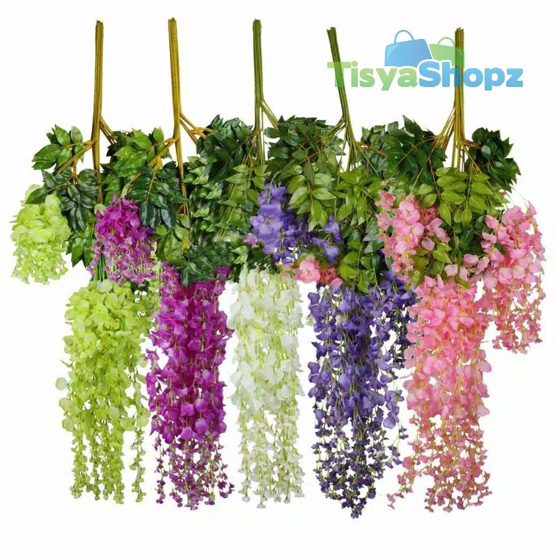 [ 12 PCS ] Wisteria Kecil Gantung Plastik