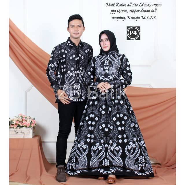 ZB Batik - Maura Couple - Sania Ruffle Batik Couple Ori Ndoro Jowi Garansi Termurah Shopee