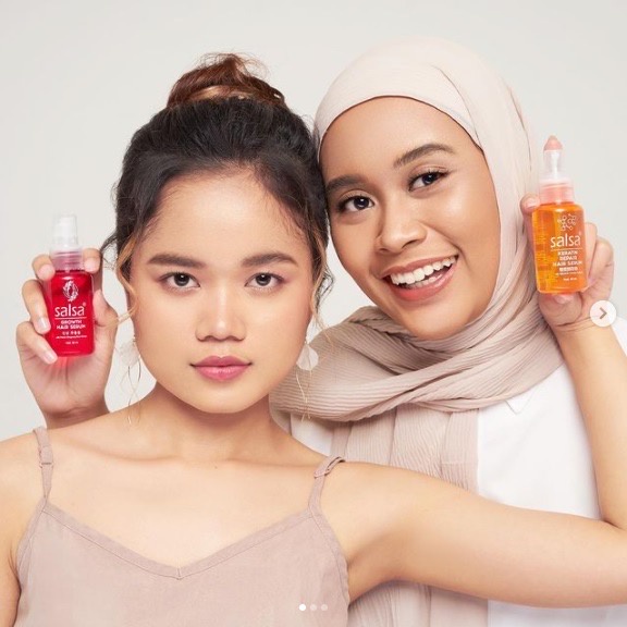 SALSA Growth Hair Serum Indonesia / Serum Rambut 80ml / With Panax Gingseng Root Extract / Perawatan Rontok Rapuh Rusak Patah Menguatkan Akar / Treatment Vitamin / Keratin Repair Rose / Skincare Hair Care Shampoo Conditioner Parfum Spray Mask / Face Paket