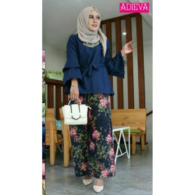 Kulot set / Kulot dan atasan / Setelan Kulot Bunga