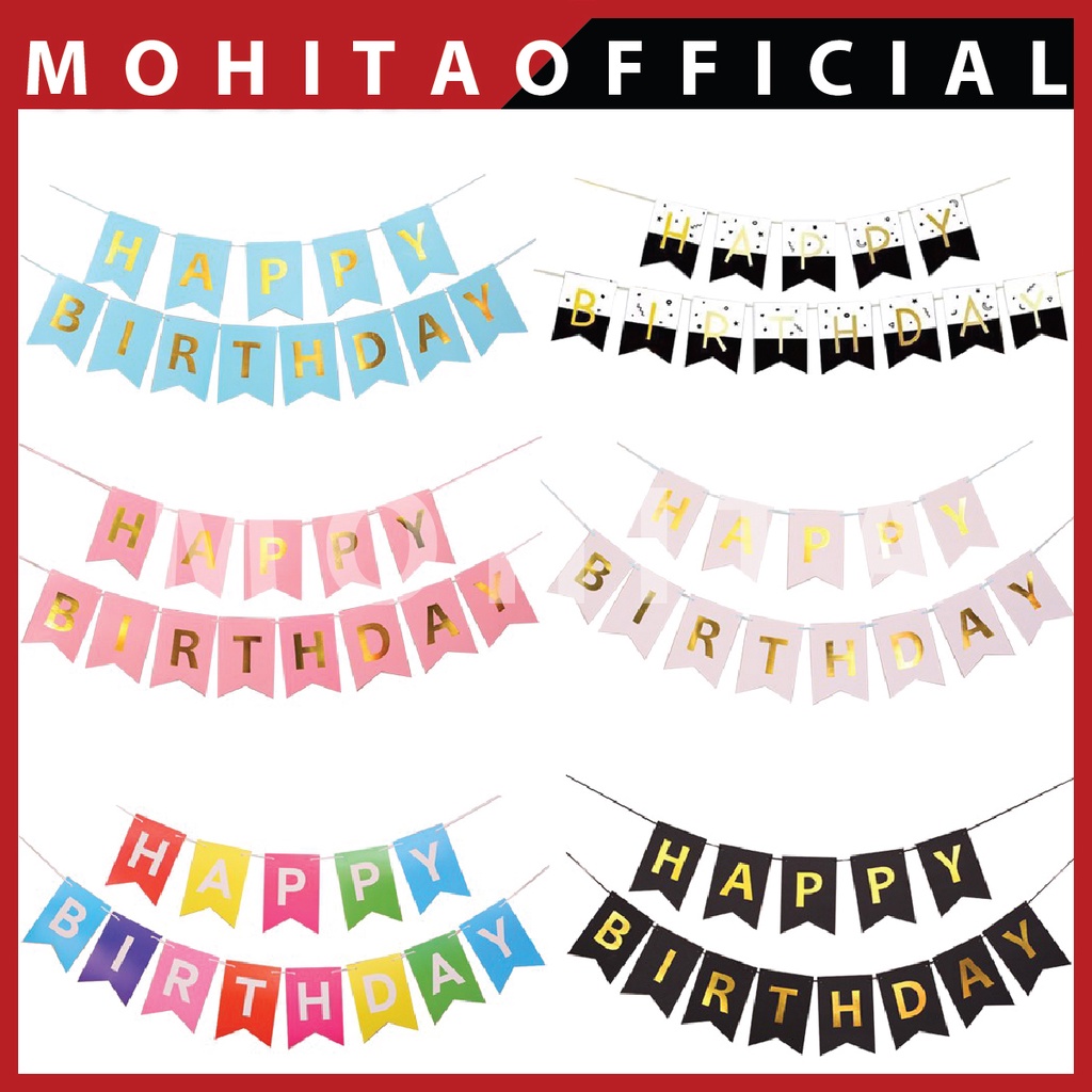 banner ulang tahun/banner happy birthday/baner ulang tahun/hiasan ulang tahun/dekor ulang tahun/benn