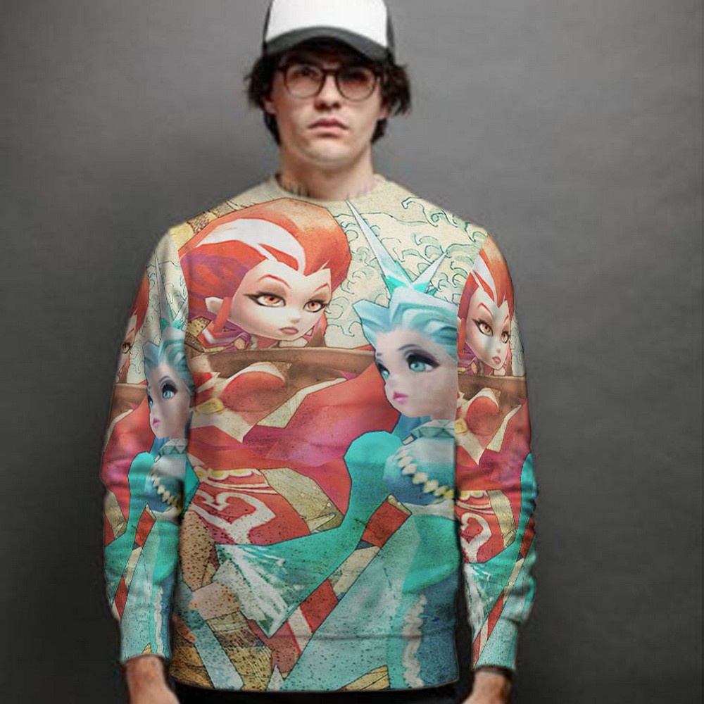 Casual Jaket Sweatshirt Lords Mobile Game Sweat Shirt Fullprint Bahan Polyester Jersey Style Pullove