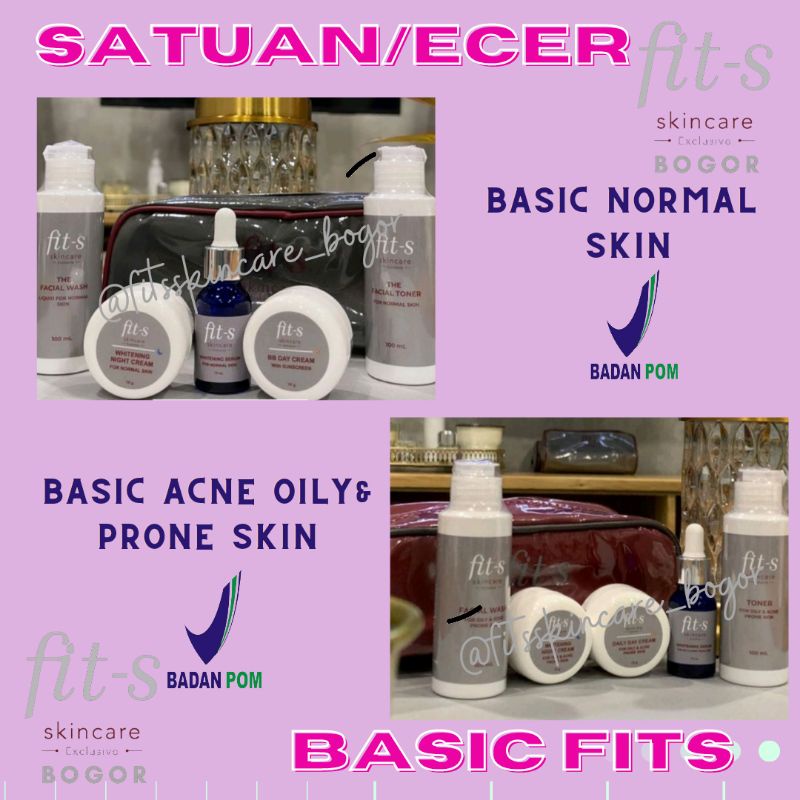 [READY] Fitsskincare Basic Satuan/Ecer /Fit-s Skincare Fitskin by Fitri Salhuteru
