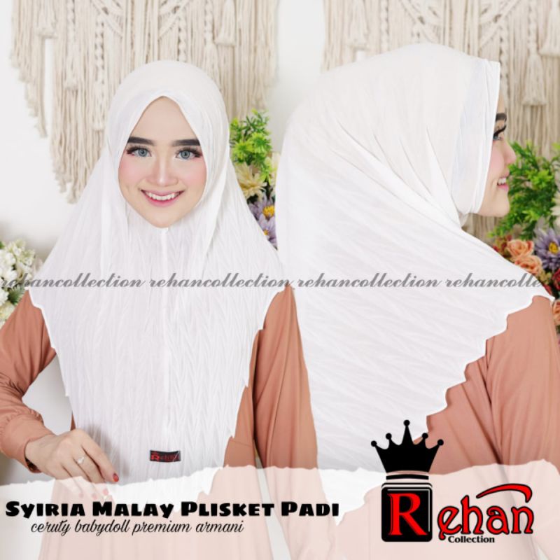 JILBAB PLISKET / SIRIA MALAY PLISKET PADI/ HIJAB PLISKET / KERUDUNG PLISKET /JILBAB INSTAN