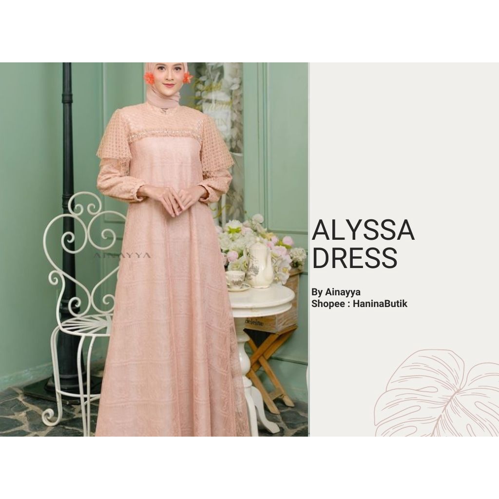 (𝗦𝗜𝗔𝗣 𝗞𝗜𝗥𝗜𝗠) ALYSSA DRESS NUDE XXL by AINAYYA
