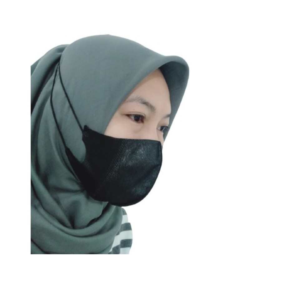 Masker 3ply 3 ply duckbill 3D headloop/ earloop orlee Hijab Kemenkes isi 10pcs