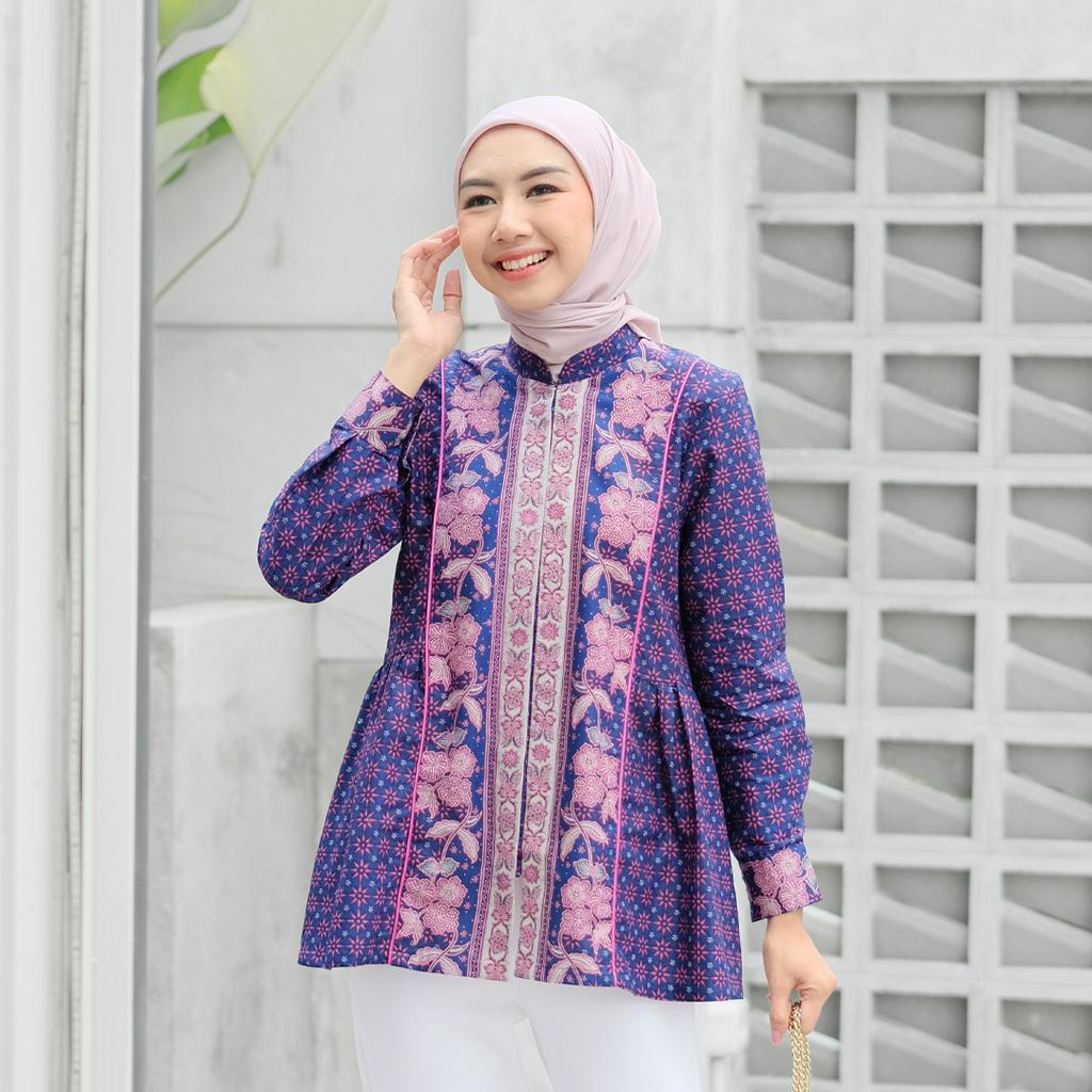 Hesti Blouse Batik Kerja Kantor Wanita