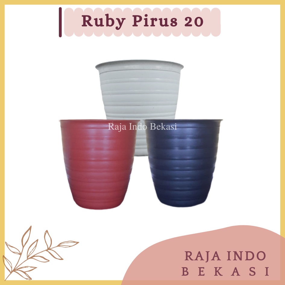 Rajaindobekasi Pot Ruby Pirus 20 Putih Hitam Merah Bata Pot Tawon Pirus Tirus 18 20 21 24 25 Cm Grosir Murah