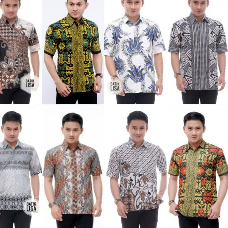 Harga hemat hem batik pria lengan pendek premium anak muda [AL1305]