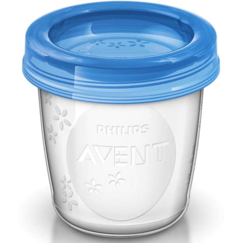 Philips Avent Breast Milk Storage Cups MPASI 180ml Isi 5  | 10 pc Tempat Simpan ASI MPASI