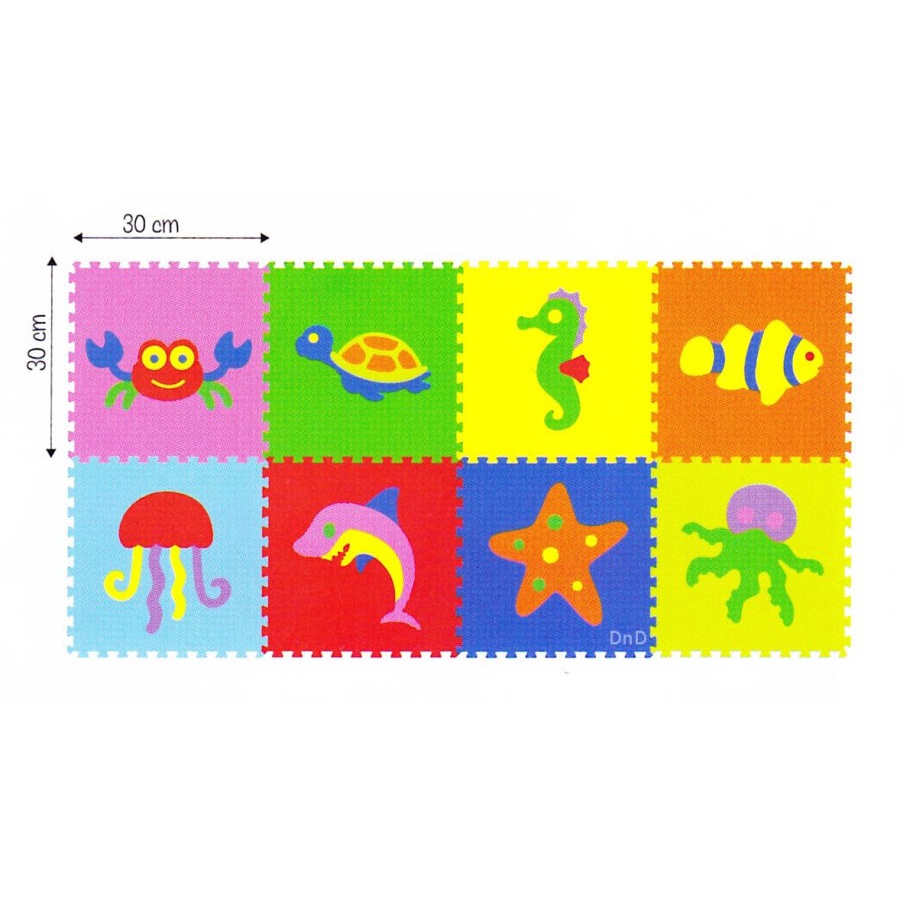 HS Matras Puzzle Evamat Karpet Alas Lantai Gambar Hewan Laut Ikan
