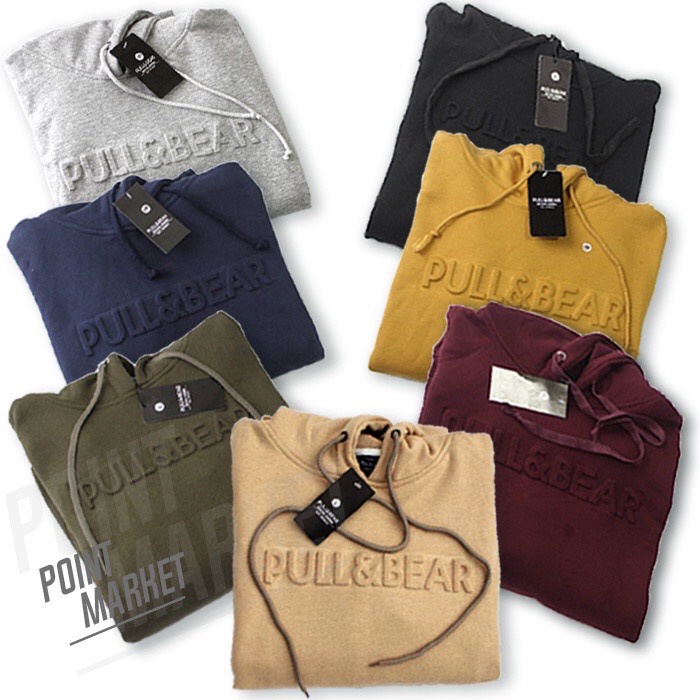 HOODIE PULL&amp;BEAR EMBOSED FULLTAG - SWEATER H&amp;M PREMIUM ORIGINAL