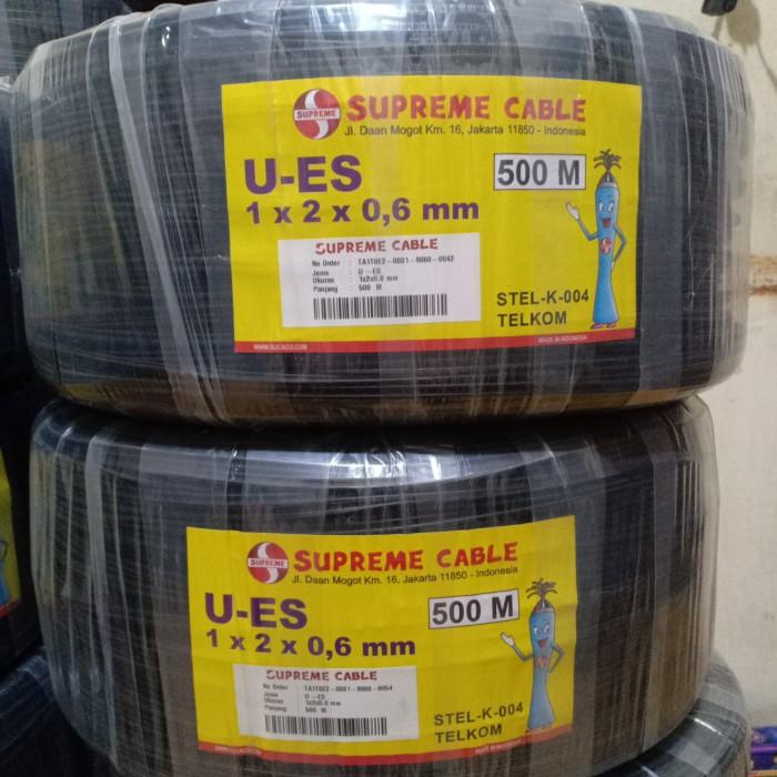 Telepon | Kabel Telepon Outdoor Supreme 1 Pair Hitam @100 Mtr