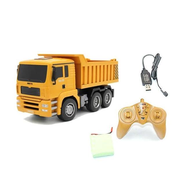 Huina 1332 RC Dump Truck 1/18 6CH Mainan Remote Alat Berat