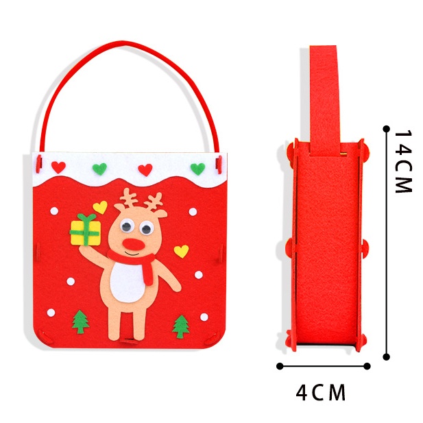 [ORGM] *NATAL* Mainan Edukasi Membuat Tas Tenteng Seri Natal Santa Snowman Rusa