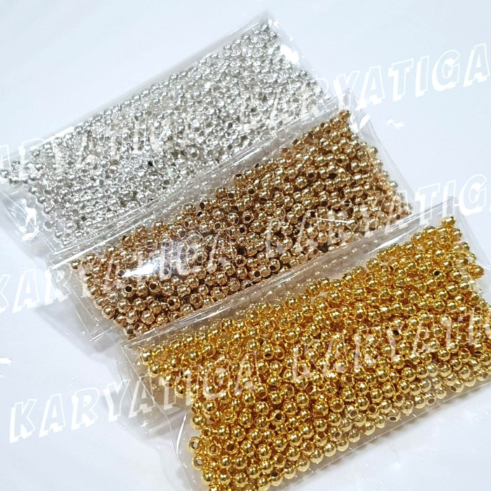 Mote Manik Mutiara Bulat 3 mm Grade A Semi Jepang (10 Gram)