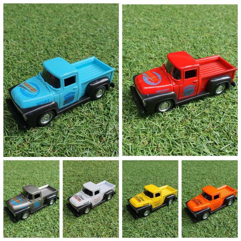 Mainan Diecast mobil pick up classic Vintage car Miniatur Mobil Mobilan Jadul Pickup