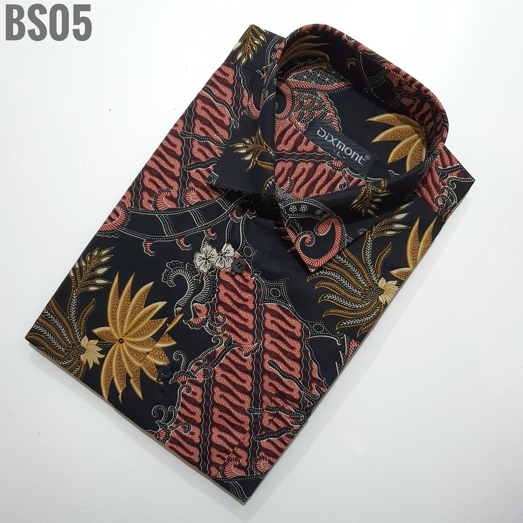 Terlaris Kemeja Batik Pria Lengan Pendek Bs05 Katun Modern Dixmont Semi Slimfit Premium ezzJ1dGCJgy5aR