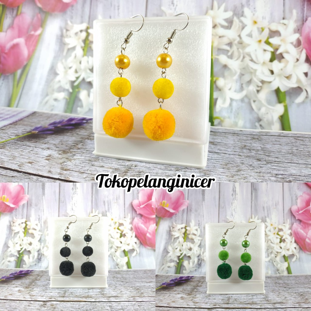 Anting Kekinian fashion  BALPOM (Baldu Pompom )unik By Tokopelanginicer