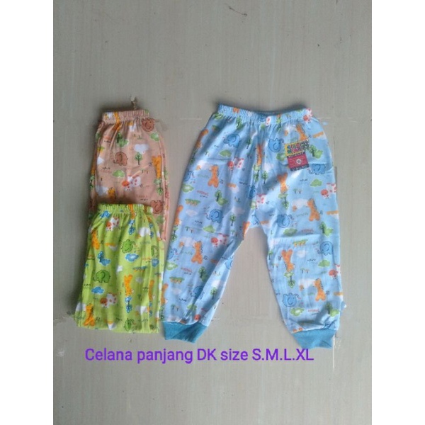 3 pcs Celana panjang DK cico miko / Celana panjang bayi katun Doeble knit