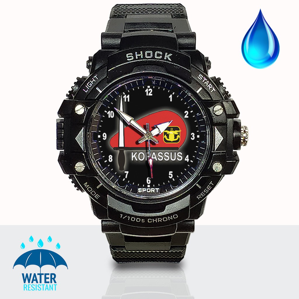 (JOS GANDOS BOS) Jam Tangan TNI . KOPASSUS . BARET MERAH - 4 (Exclusive)