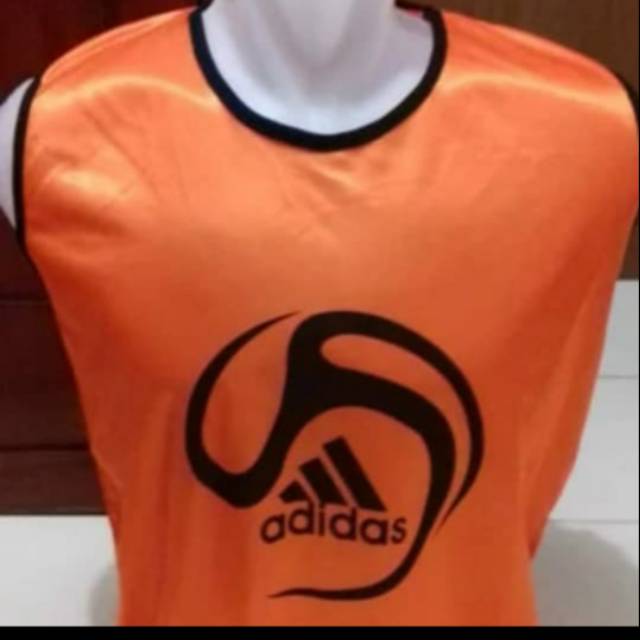 Rompi Olahraga Sepakbola Futsal - Orange - Adidas All Size
