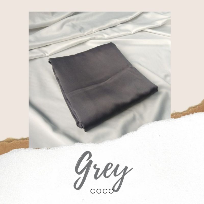 Satin Wrap Skirt | Pareo Skirt | Rok Lilit Satin-Grey