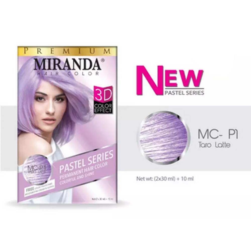 MIRANDA PASTEL SERIES MC-P1 TARO LATTE hair color pewarna cat rambut natural