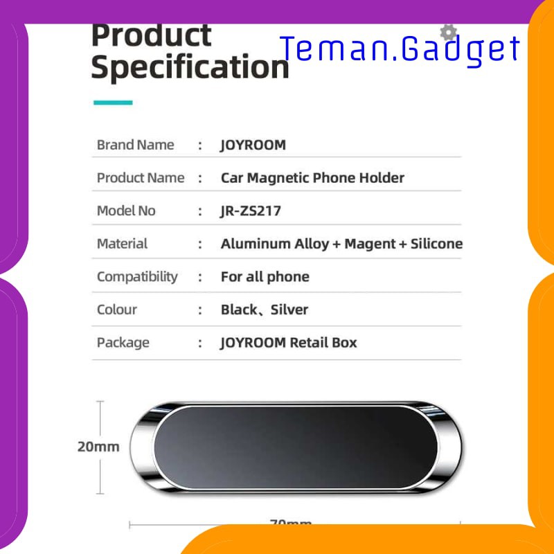 TG-BD109 JOYROOM MAGNETIC MOBILE PHONE HOLDER MODEL OVAL - ZS217