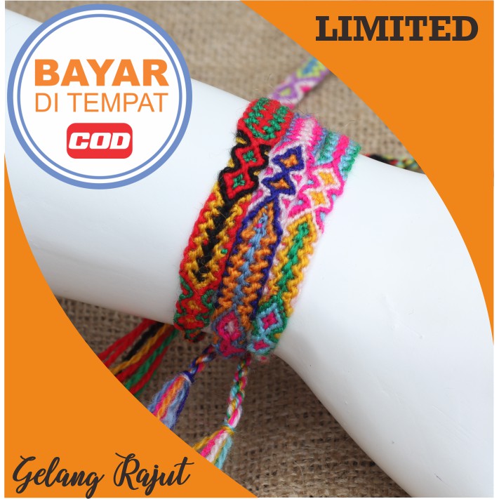 Gelang Rajut Etnik Gelang Keren Kece Anak Gunung Triple 03